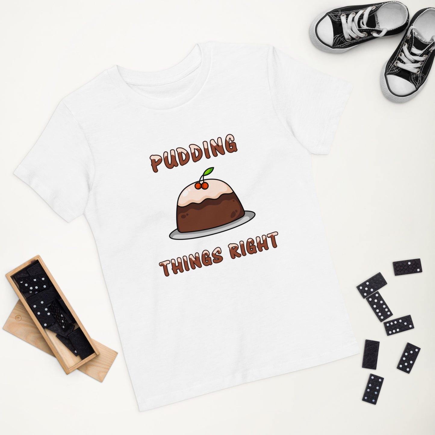 Pudding Things Right by Foggy Joe! - Organic cotton kids t-shirt