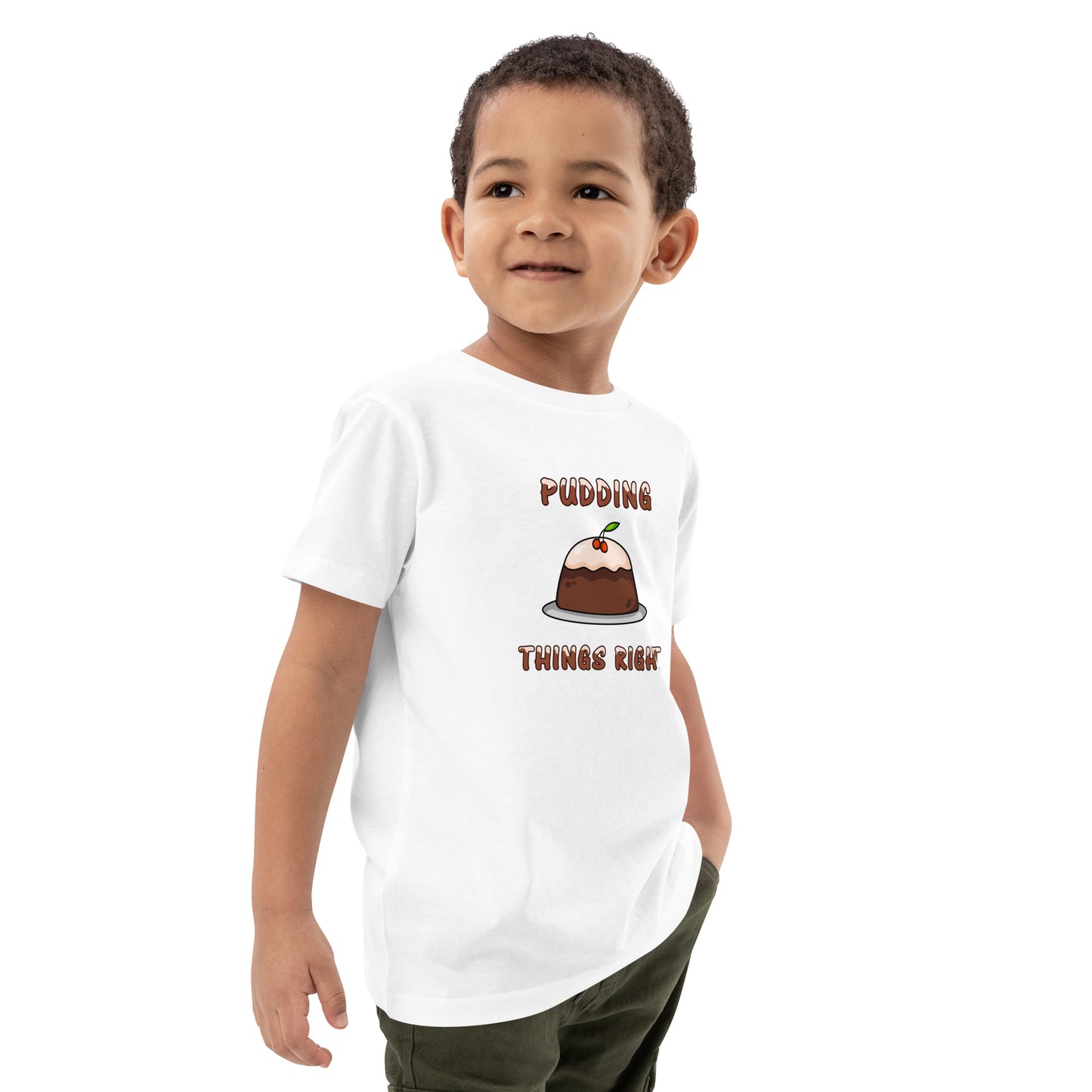 Pudding Things Right by Foggy Joe! - Organic cotton kids t-shirt