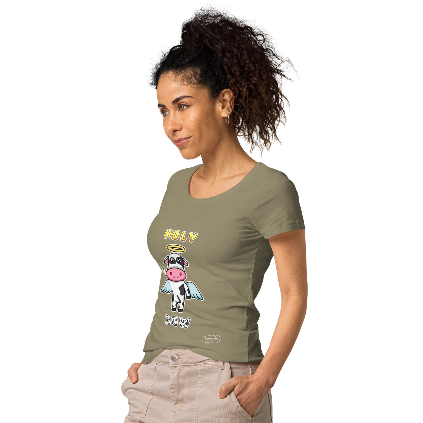 Holy Cow by Foggy Joe! Women’s basic organic t-shirt